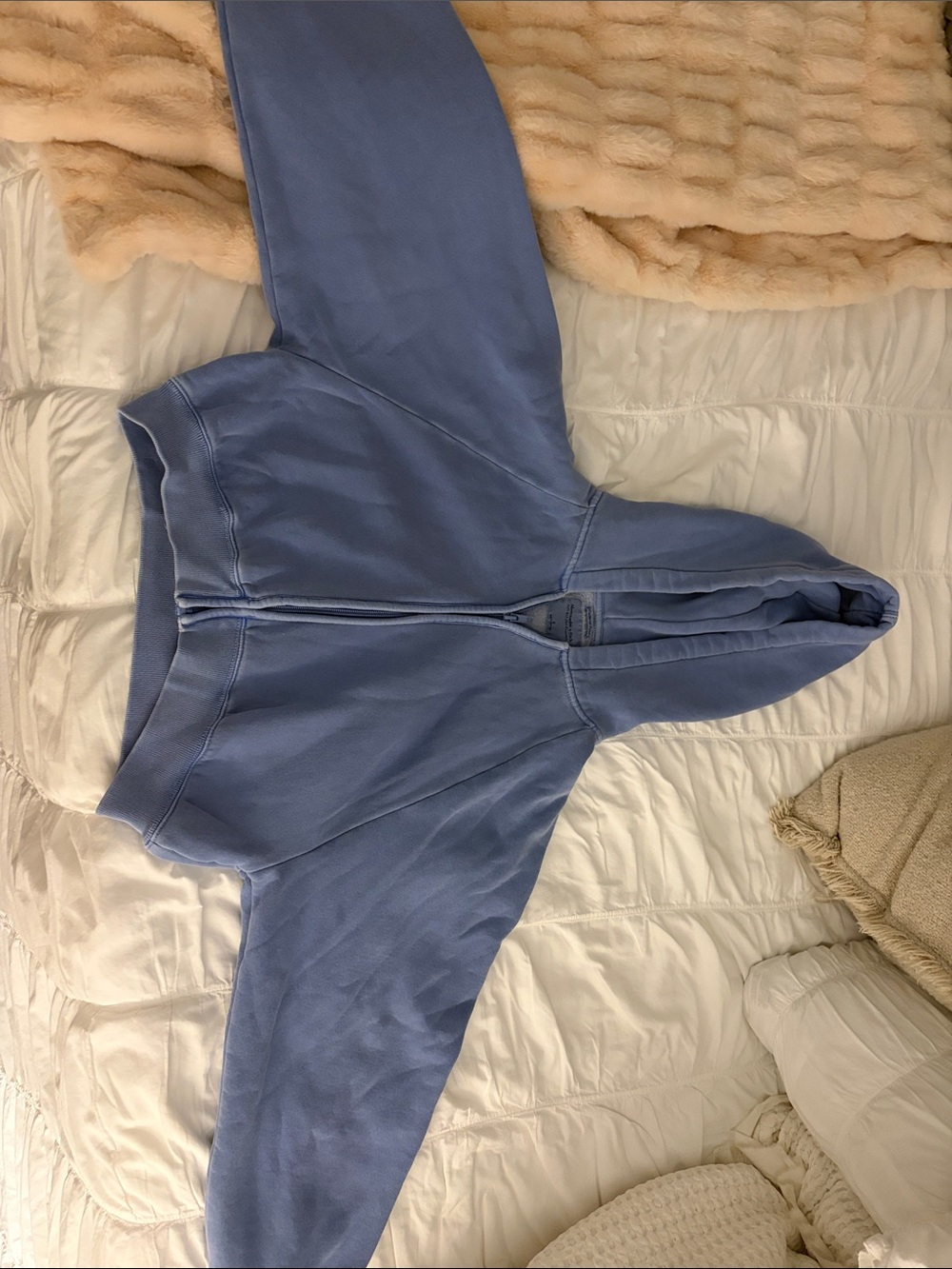 Abercrombie & Fitch Kids Light Blue Zip Hoodie Sweatshirt